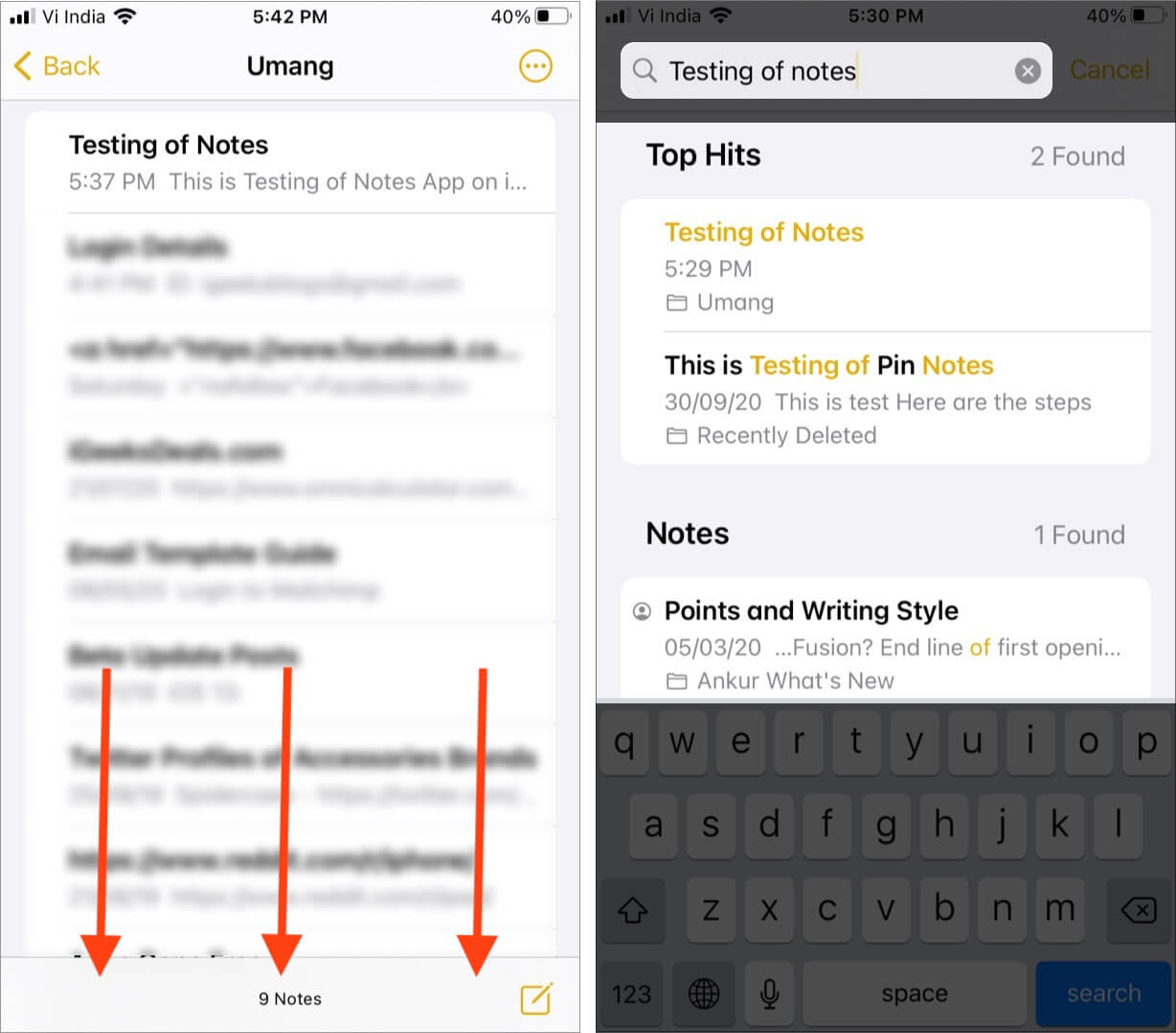 How to Search in the Notes App on iPhone and iPad - 83