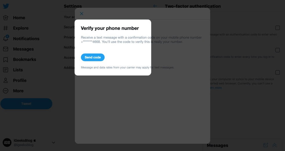 How to Enable 2FA for Twitter  Two Factor Authentication  - 5