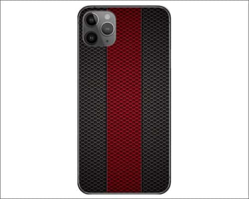 Decalrus Black and Red Dotted Skin and Wrap for iPhone 11 Pro Max