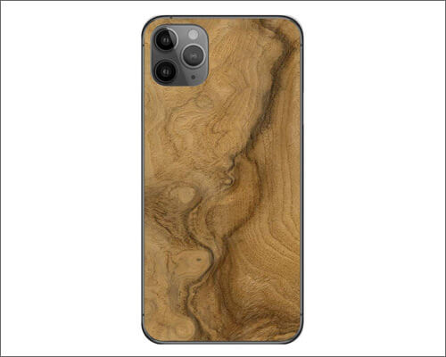 Decalrus Wood Burl Skin Skin and Wrap for iPhone 11 Pro Max