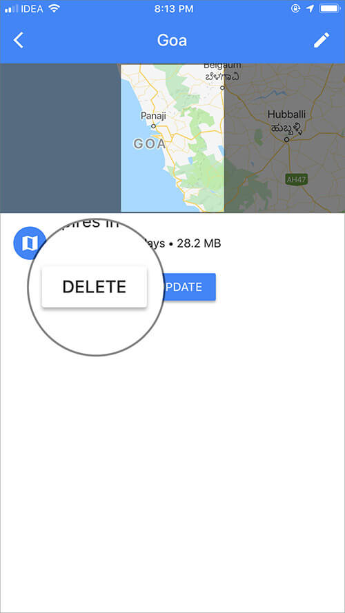 Delete Offline Maps in Google Maps on iPhone or Android