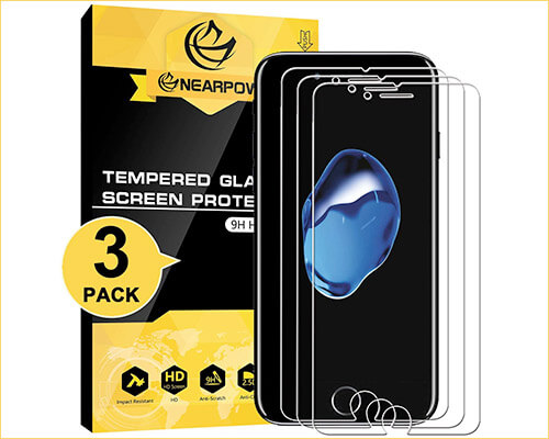 NEARPOW Tempered Glass Screen Protector for iPhone 7