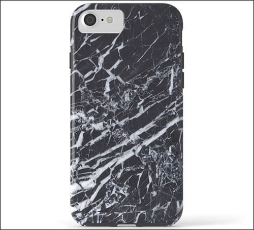 Society6 Real Marble Black Case for iPhone 7