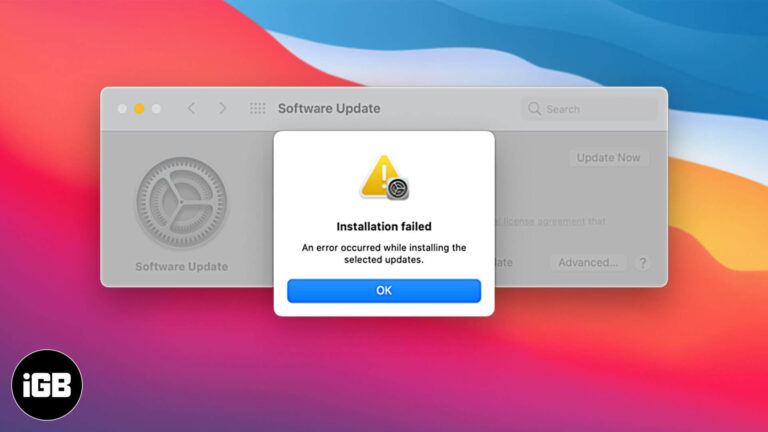 Big Sur Installation Failed