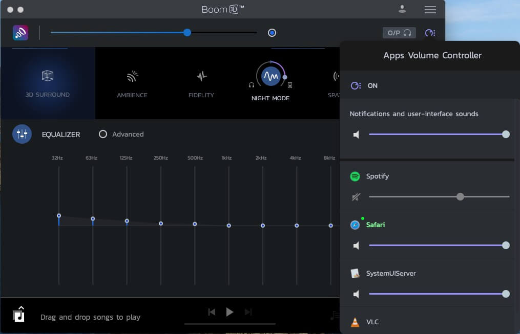 Click on Circle with Three Dots icon and Customize Audio Settings for Apps on Mac