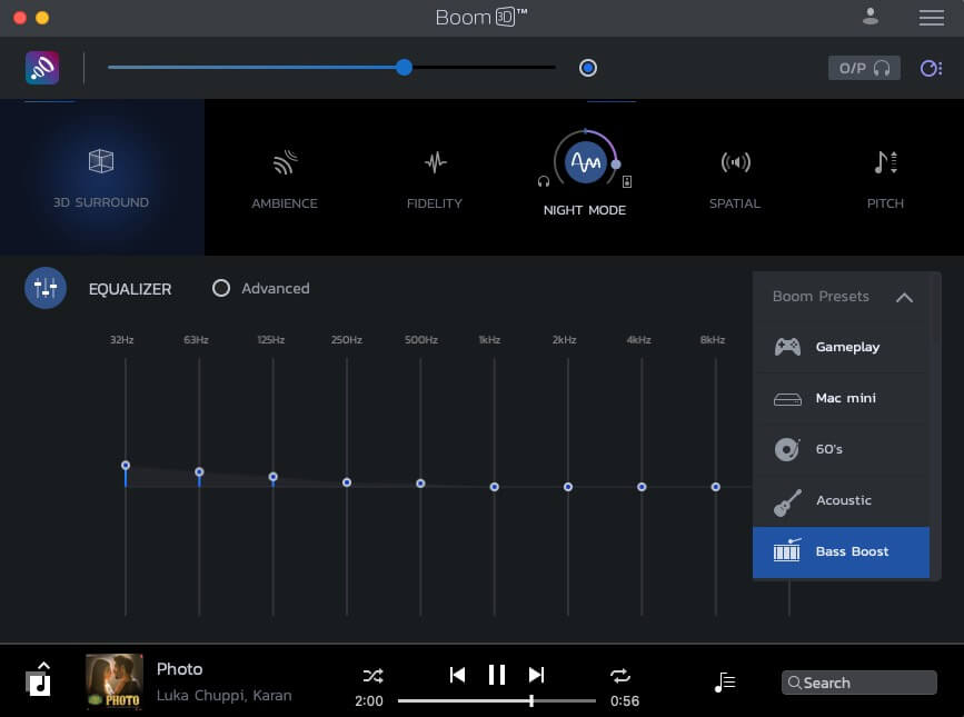 Customize Equalizer Settings in Boom 3D on Mac