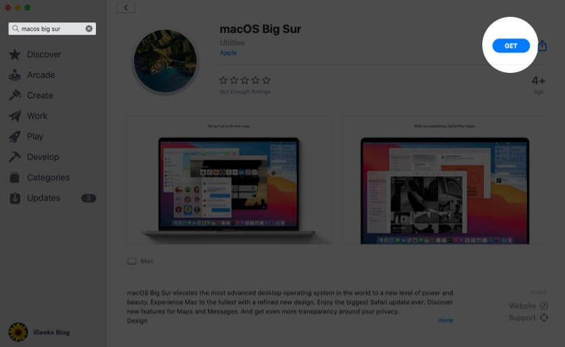 Laden Sie macOS Big Sur aus dem Mac App Store herunter
