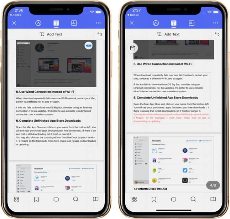 Редактировать существующий текст PDF с помощью PDFelement Pro на iPhone