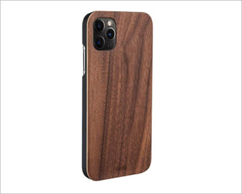iATO Real Walnut Wood Case for iPhone 11 Pro Max