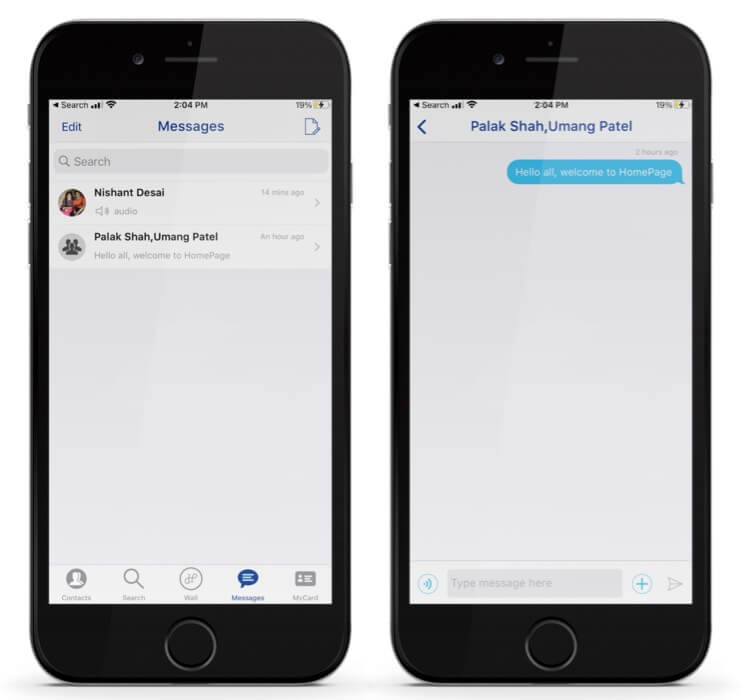 HomePage Smart Contact List iOS App  Connect anywhere - 45
