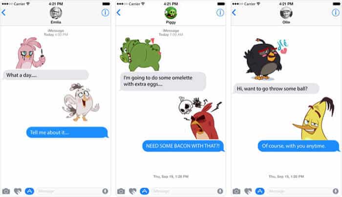 ‎Angry Birds Stickers iPhone and iPad App Screenshot