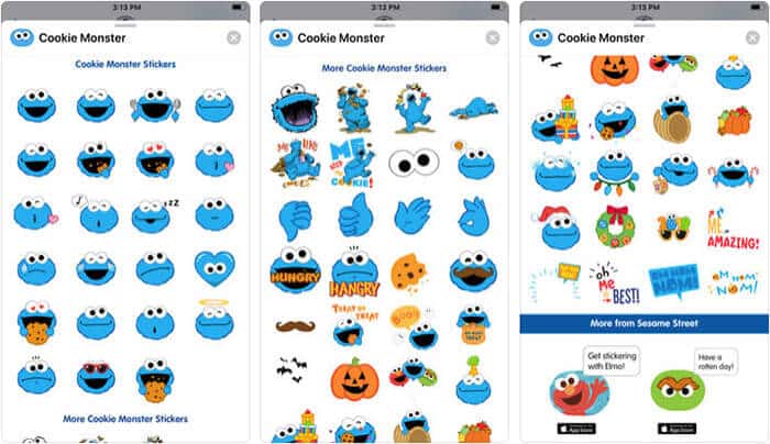 ‎Cookie Monster Stickers iPhone and iPad App Screenshot