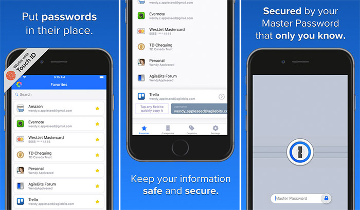 1Password iPhone and iPad App Screenshot