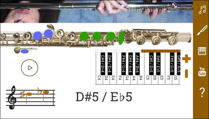 2D Flute Fingering iOS App Screenshot