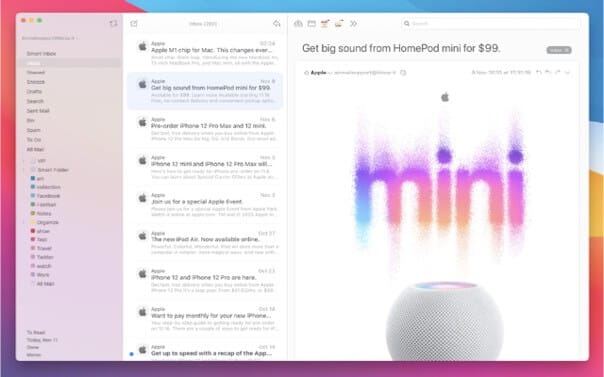 Скриншот приложения AirMail 4 Email для Mac