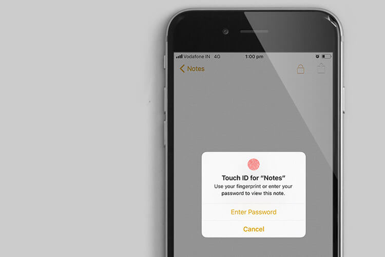 Apple Notes App Support Touch ID and Face ID