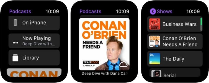 Apple Podcasts Apple Watch App Screenshot