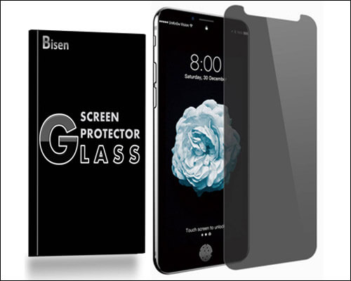 BISEN iPhone Xs Max Privacy Tempered Glass Screen Protector