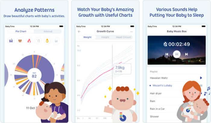 BabyTime iPhone Parenting App Screenshot