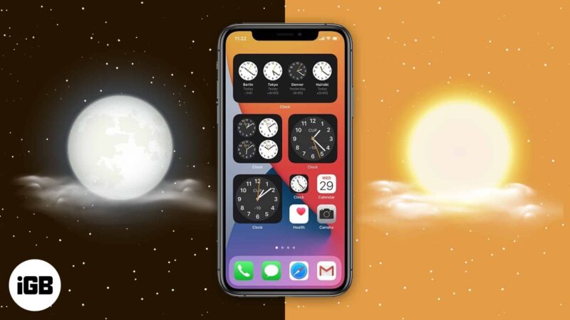Illustration of different time zones and iPhone screen having clocks and timings on it