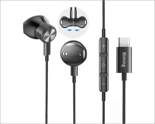 Biming USB C Headphones Compatible with MacBook, iPad Pro and Android Devices