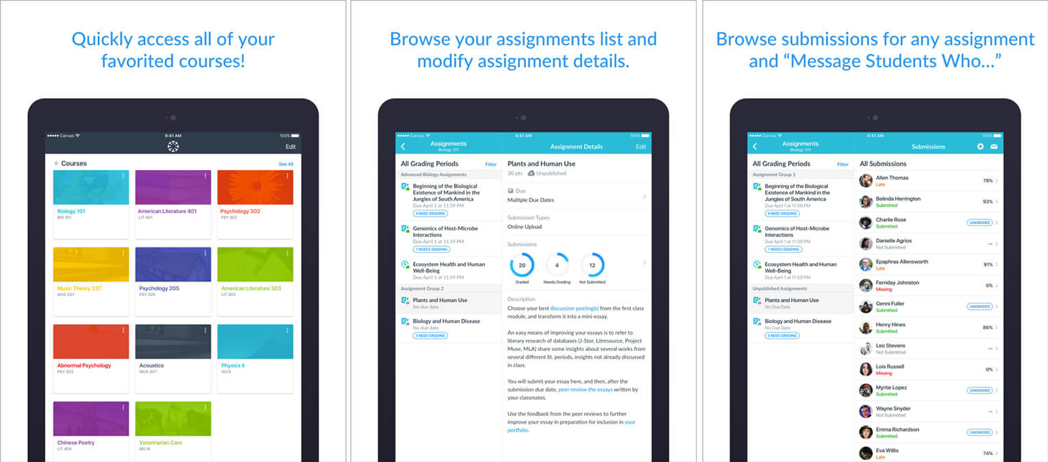 Canvas Teacher iPhone and iPad Teachers App Screenshot