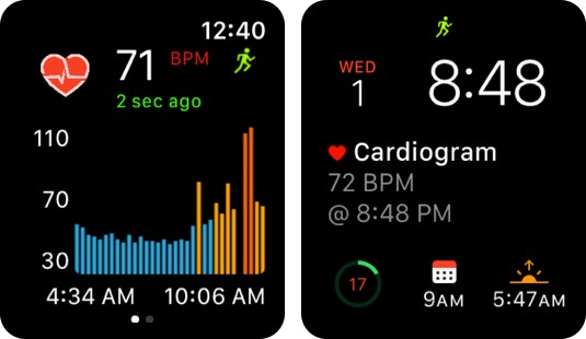 Cardiogram Heart Rate Monitor Apple Watch App Screenshot