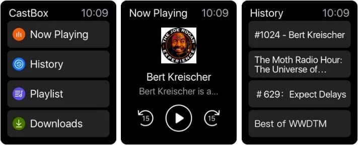Castbox Apple Watch Podcast App Screenshot