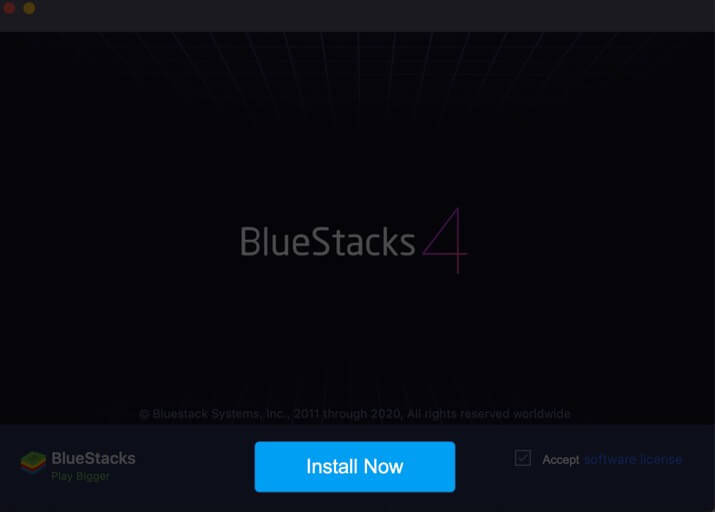 Click on Install BlueStacks on Mac