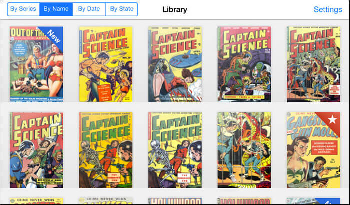 ComicFlow iPhone and iPad App Screenshot