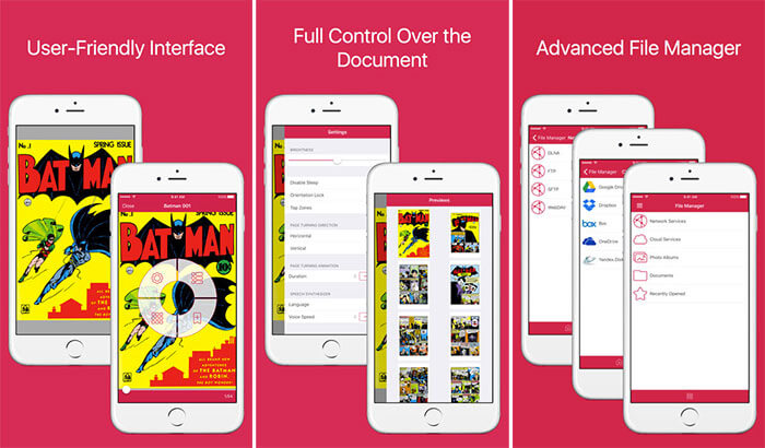 Comics Book Reader iPhone and iPad App Screenshot