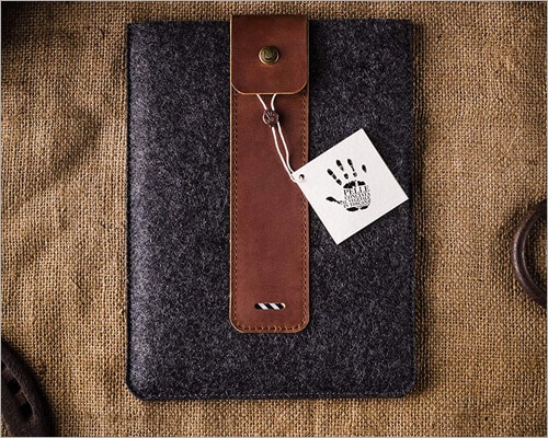 Crazy Horse Craft Leather Sleeve Case for iPad 10.2 inch