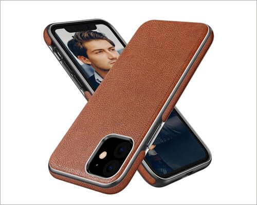 Diaclara Leather Handmade Executive Case for iPhone 11
