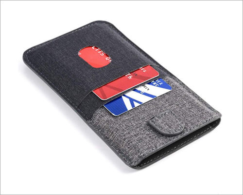 Dockem Wallet Synthetic Leather Card Sleeve for iPhone 11