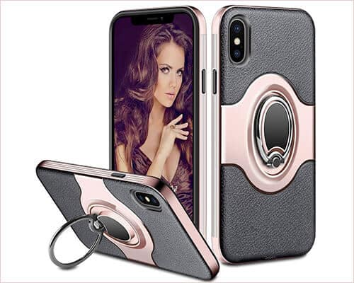 ELOVEN iPhone Xs Ring Holder Case