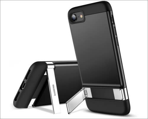 ESR Soft Back Metal Kickstand Case for iPhone SE 2020