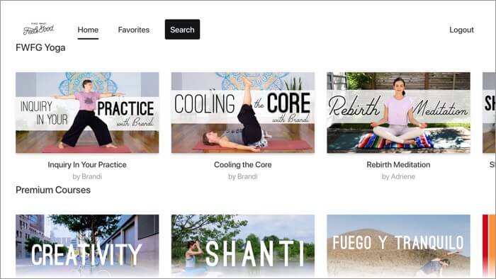 Find What Feels Good Apple TV Yoga App Screenshot