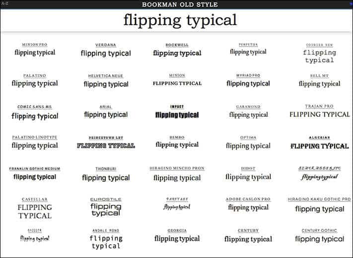 Flipping Typical Font Manager Tool for Mac