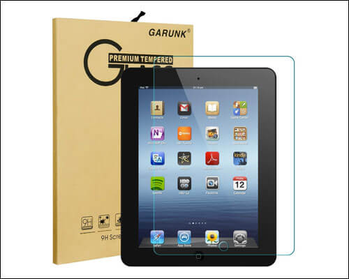 GARUNK 9.7-inch iPad 2018 Tempered Glass Screen Protector