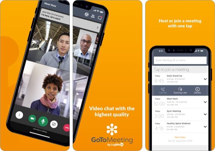 Gotomeeting iphone and ipad app screenshot