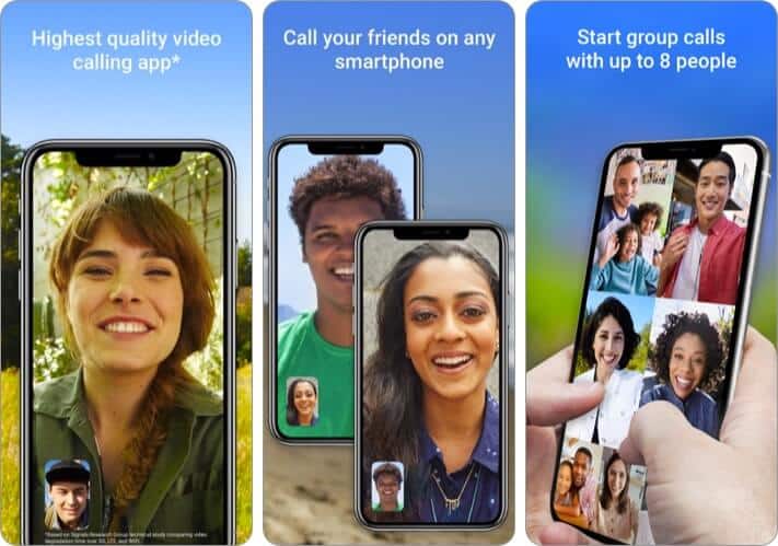 Google duo iphone and ipad app screenshot