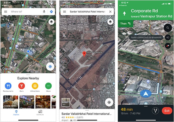 Google Maps iPhone and iPad App Screenshot