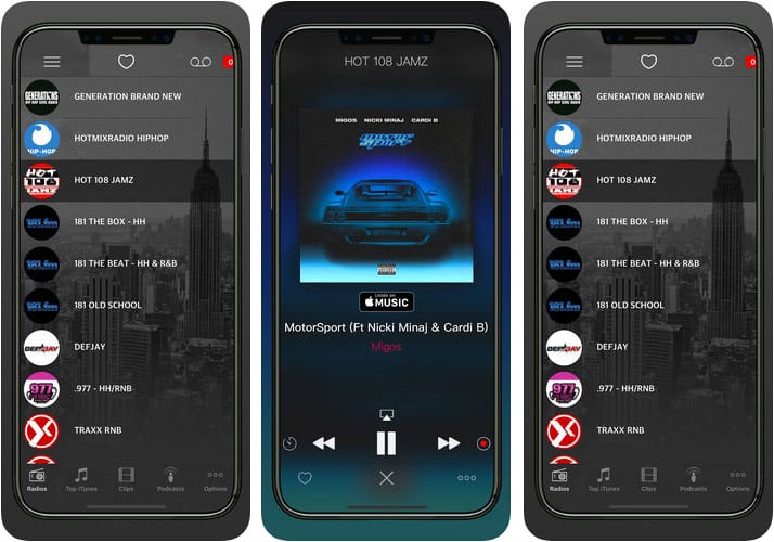 HIP HOP, RAP AND R&B RADIO iPhone and iPad App Screenshot