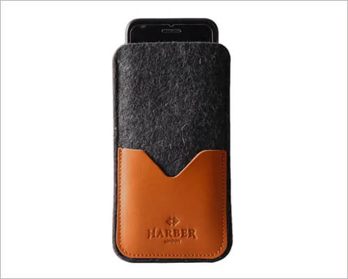 Harber London Black Edition Leather iPhone Sleeve Wallet