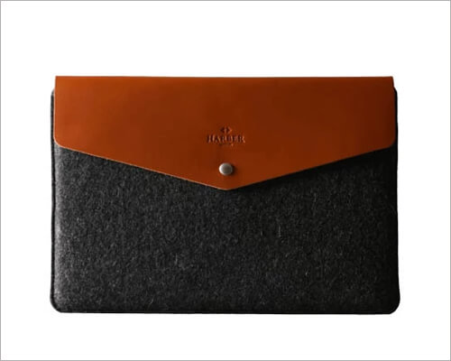 Harber London Leather Macbook Envelope Case Sleeve
