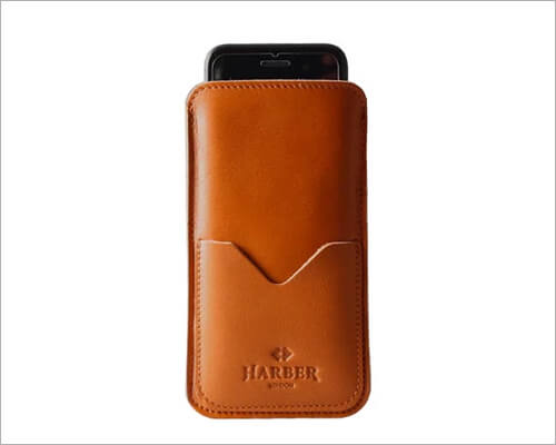 Harber london slim leather iphone sleeve case
