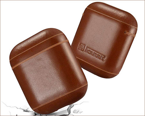 ICARER Leather Case for AirPods