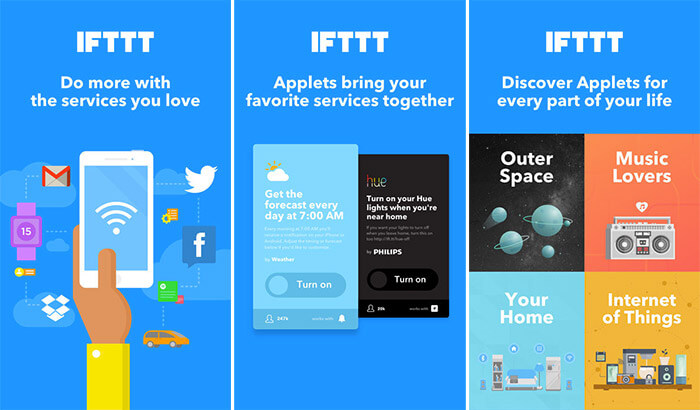 Ifttt iphone and ipad app screenshot 1 IFTTT iPhone and iPad App Screenshot