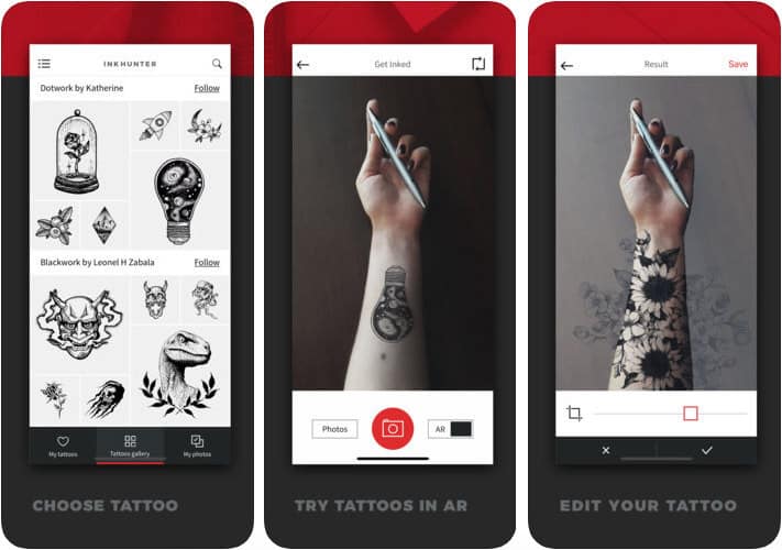 INKHUNTER Tattoo Design iPhone and iPad App Screenshot