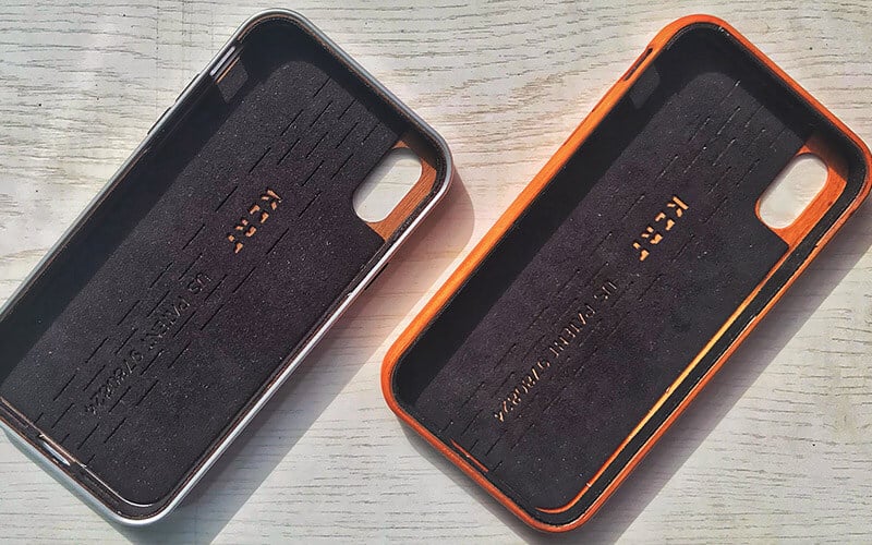 Interior of KERF Wooden Case for iPhone X, Xs, Xs Max, and iPhone XR